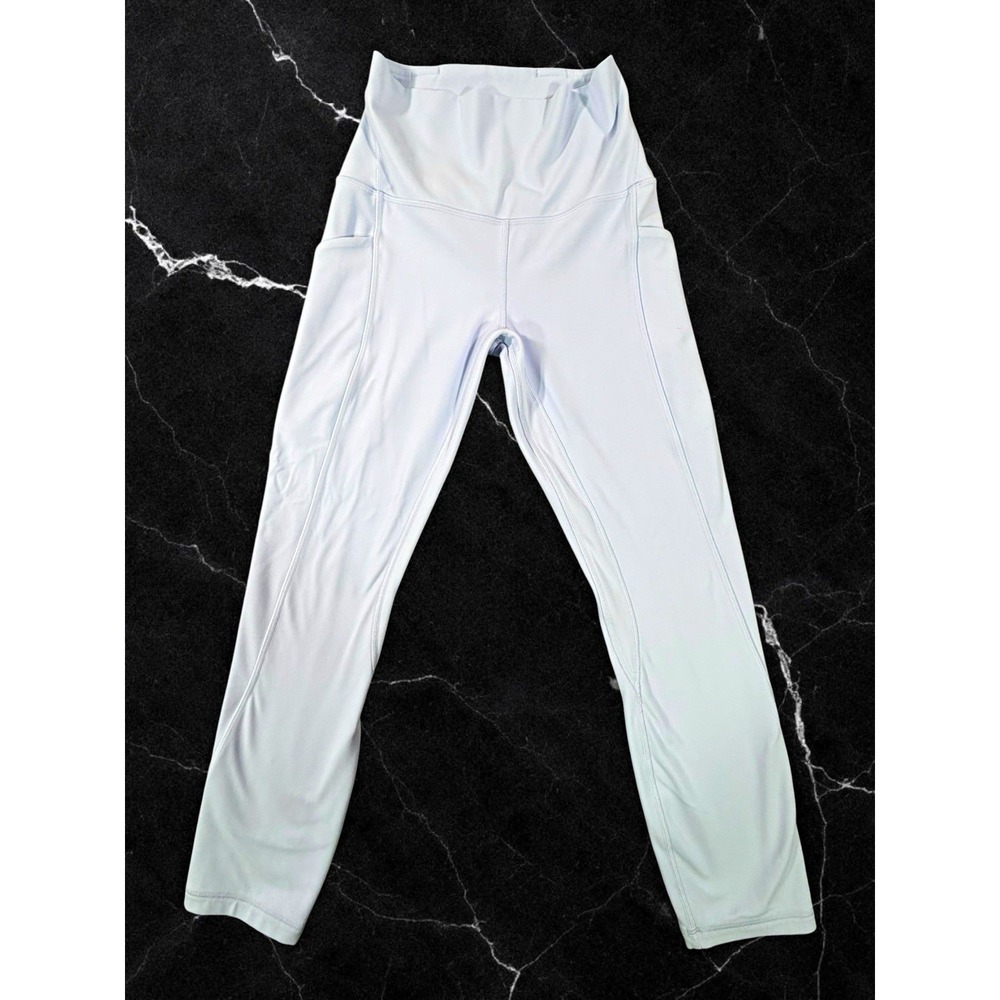 Lululemon Align High Rise Crop Leggings With Pockets Women's 4 Light Blue 22"